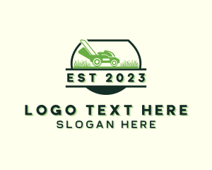Grass - Lawn Care Landscaping Mower logo design