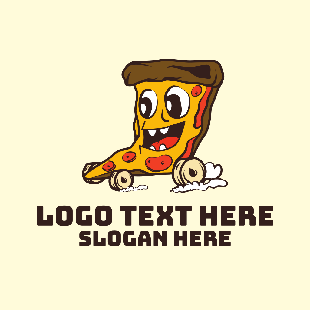 Pizza Cartoon Delivery Logo | BrandCrowd Logo Maker