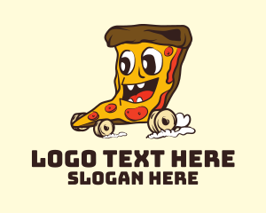 Cartoon - Pizza Cartoon Delivery logo design