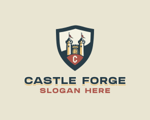 Fortress Castle Shield logo design