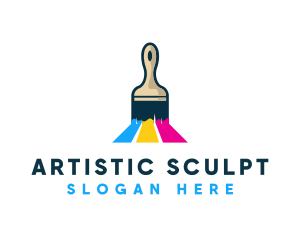 Artist Paintbrush Painting logo design