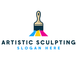 Artist Paintbrush Painting logo design