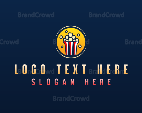 Popcorn Snack Food Logo