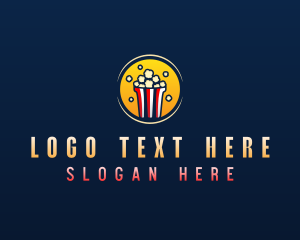 Popcorn Snack Food Logo
