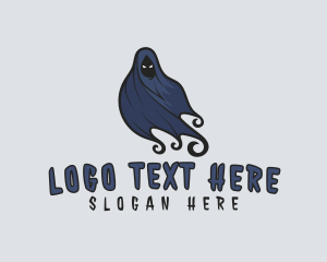 Death - Evil Halloween Ghost logo design