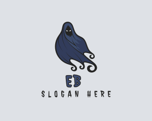 Evil Halloween Ghost Logo