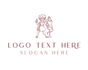 Tailor - Woman Tailor Seamstress logo design