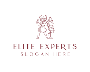 Profession - Woman Tailor Seamstress logo design