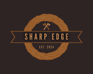 Axe - Carpentry Wood Axe logo design