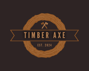 Carpentry Wood Axe logo design