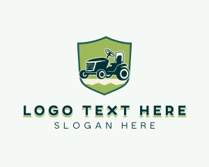 Farming - Lawn Mower Gardening Lawn logo design