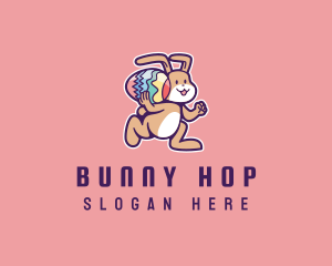 Easter Egg Bunny logo design