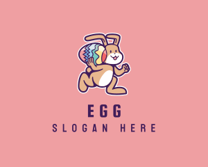 Easter Egg Bunny logo design