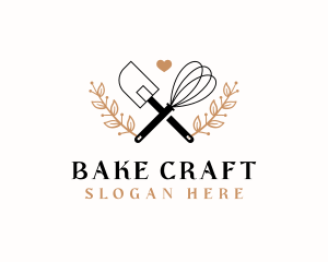 Baking Whisk Spatula logo design