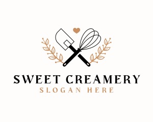 Baking Whisk Spatula logo design