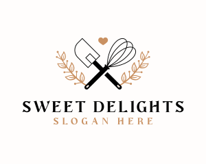 Baking Whisk Spatula logo design