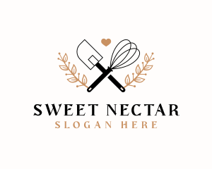 Baking Whisk Spatula logo design