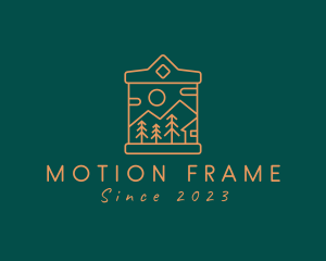 Campsite Scenery Frame  logo design