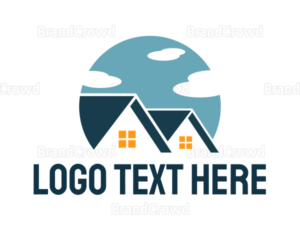 Roofing Apartment House Logo