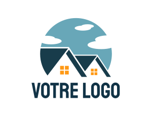 Roofing Apartment House  Logo