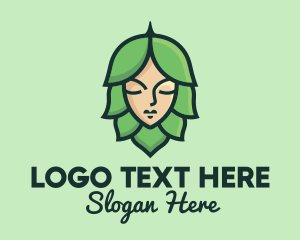 Fairy - Leaf Fairy Head logo design
