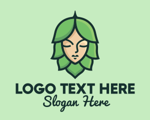 Fairytale - Leaf Fairy Head logo design