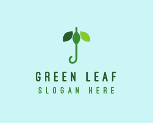 Natural Leaf Umbrella  logo design