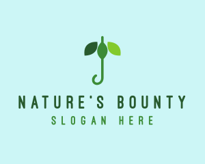 Natural Leaf Umbrella  logo design