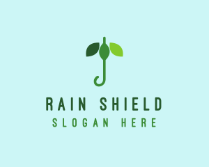 Umbrella - Natural Leaf Umbrella logo design