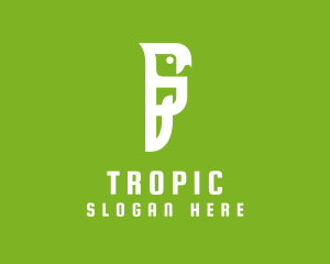 Abstract Tropical Parrot logo design