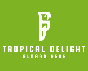 Abstract Tropical Parrot logo design