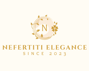 Floral Wedding Planner Wreath logo design