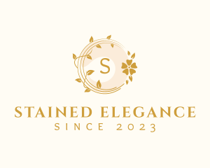 Floral Wedding Planner Wreath logo design