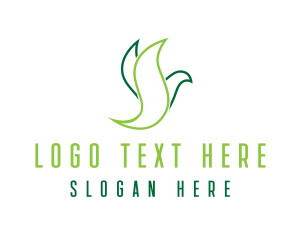 Green - Natural Pigeon Bird logo design