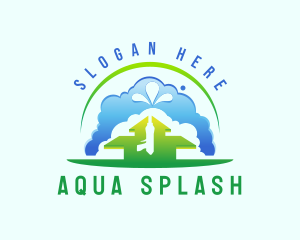  Pressure Washing Cleaning Splash logo design