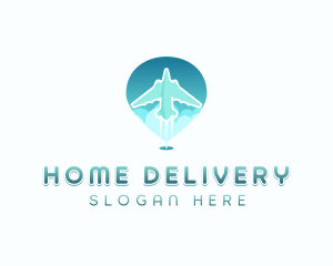 Courier Plane Shipping  logo design