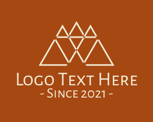 Letter W - Triangular Letter W logo design
