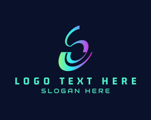 Gaming - Cyber Network Letter S logo design