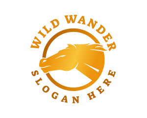 Gold Wild Stallion logo design