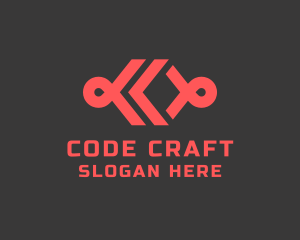 Software Coding Bracket logo design