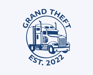 Shipment - Blue Vehicle Trucking logo design