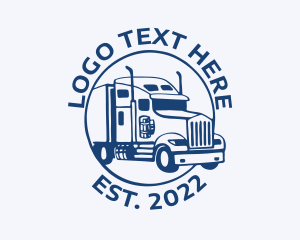 Freight - Blue Vehicle Trucking logo design