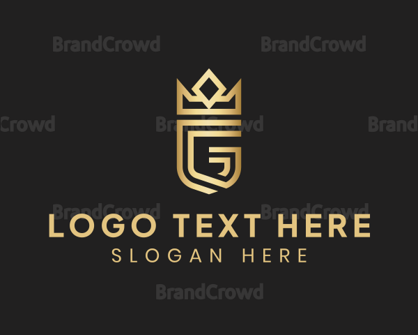 Elegant Letter G Crown Logo