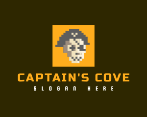 Captain - Retro Pirate Skull logo design