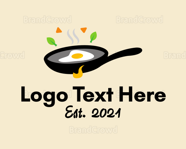 Fried Egg Skillet Pan Logo