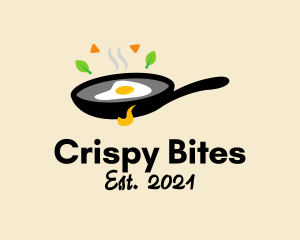 Fried - Fried Egg Skillet Pan logo design