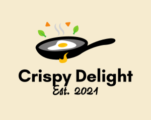 Fried - Fried Egg Skillet Pan logo design