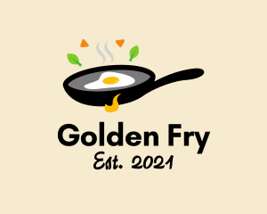 Fried Egg Skillet Pan logo design