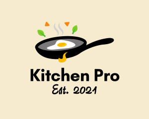 Fried Egg Skillet Pan logo design