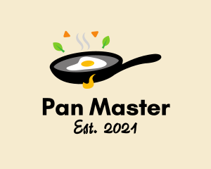 Pan - Fried Egg Skillet Pan logo design